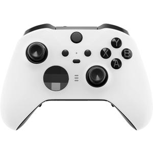 eXtremeRate DIY Replacement Front Shell for Xbox Elite Wireless Controller 2 Core, White Replacement Faceplate Cover Case for Xbox Elite Series 2 Controller with Accent Rings [Controller NOT Included]