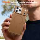 SUPFINE Magnetic for iPhone 17 Pro Case (Compatible with MagSafe)(Military Grade Drop Protection)(Camera Protection) Translucent Matte Shockproof Phone Cover,Brown