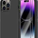 Annymall for iPhone 14 Pro Case with 2 Screen Protector, Heavy Duty Drop Protection Shockproof Full Body 3-Layer Military Rugged Durable Protective Cover for Apple iPhone 14 Pro 6.1" (Black)