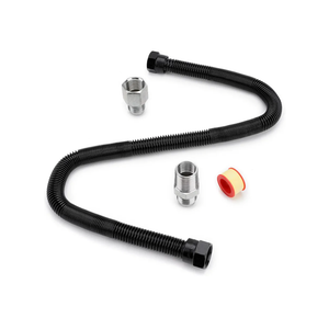 Stanbroil 1/2" OD x 3/8" ID 24" Non-Whistle Flexible Flex Gas Line Connector Kit for NG or LP Fire Pit and Fireplace