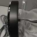 JONATHAN Y Rae Bedside Table Lamp 26.5" Clear Glass and Black Metal