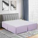 Cathay Home Double Brushed Microfiber Pleated Easy Fit Bed Skirt, Ultra Soft, Fade and Wrinkle Resistant - Lavender, Queen