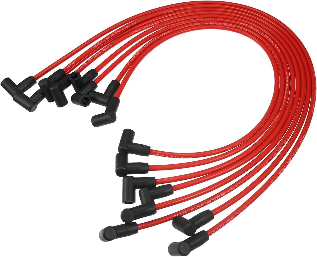 ACROPIX Car Spark Plug Coil Wires Ignition Coil Harness Cable 8mm Fit for Chevy Small Block with HEI Cap - Pack of 8