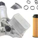 Aluminium Engine Oil Cooler Assembly For BMW 2013-2021 F22 G30 540i 640i 740i M240i 440i Replacement number# 11428583895 (Aluminum material)