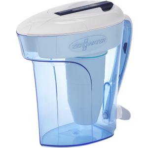 ZeroWater 12-Cup Ready-Pour 5-Stage Water Filter Pitcher 0 TDS for Improved Tap Water Taste - IAPMO Certified to Reduce Lead, Chromium, and PFOA/PFOS