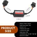 2 PCS H13/9008 LED Light Decoder, Plug-and-play Anti Flicker Harness Adapter for LED Light Systems, Waterproof Audio Filter, Bulb Retrofit Warning Error Decoder for Most Cars (Black)