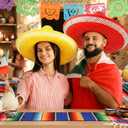 4 Pcs Mexican Sombrero Hats Sombrero Party Hats Fiesta Party Decorations for Women Men Adult