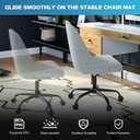 Thickened Chair Mat for Carpet - 47X 35.5 Heavy Duty Office Chair Mat for Low-Pile Carpeted Floors. Carpet Protector for Office Computer Desk Chair. Easy Rolling, Clear, Rectangular- 47x35.5"