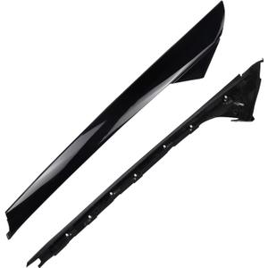 Front Passenger Side Windshield Outer & Inner A Pillar Trim Molding Kit Compatible with Ford Explorer 2011 2012 2013 2014 2015 2016 2017 2018 2019 Replaces 926-451 (Right 2psGloss Black)