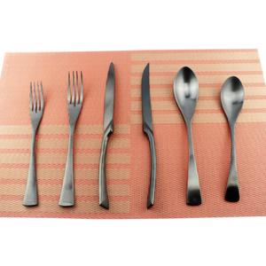 6-Piece Flatware Set,Extra Thick Heavy Duty - 18/10 Stainless Steel Cutlery Sets,High Matte Finish Black Flatware Sets Service for 1,Multipurpose Use for Home,Kitchen,Tableware Utensil Sets