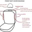 Flying Banner Car Seat Covers Front Set Breathable Mesh Seat Protector Fabric Polyester Cover Easy Installation SUV CAR Woman Lady Femal (Front Set, Black Red)