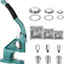 BEAMNOVA Grommet Tool Kit Hand Press Eyelet Setter Machine 1/4, 3/8, 1/2 Inch (6, 10, 12 mm) Setting Dies, 1500 Silver Grommets