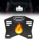 Starknightmt UTV License Plate Holder with Light, Universal Lighted License Plate Mount Bracket Compatible with Polaris Ranger RZR Can Am X3 Defender Cfmoto Zforce Uforce