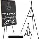 Artify 73 Inches Double Tier Easel Stand, Adjustable Height from 22-73, 3 in 1, for Painting and Display with a Carrying Bag, 1PACK