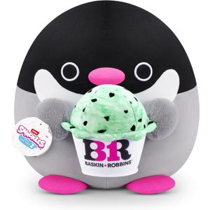 Snackles Series 2 Penguin & Baskin-Robbin 16 Inch Plush by ZURU, Ultra Soft Plush, Collectible Plush with Real Licensed Brands, Stuffed Animal, Giftable
