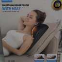 COMFIER Valentines Day Gifts for Her Him,Back Massager with Heat, Shiatsu Neck and Back Massager with Heat for Back Pain, Soothing Heating & 3D Kneading Massage Pillow (Black)