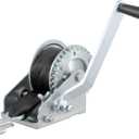 CURT 29433 Manual Hand Crank Boat Trailer Winch, 900 lbs Capacity, 6-1/2-In Handle, 3.25:1 Gear Ratio, 15' Strap