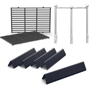 Grill Replacement Parts for Weber Spirit 300 & GS4 Spirit II 300 Series (Front Control), 15.3" Flavorizer Bars, Grill Burner & Grates, Fits Spirit E-310 E-315 E-330, Replaces Weber 7636 7638 69787