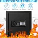 2.3 Cuft Fire proof Safes for HOME USE, Digital Security Safe Box with Programmable Keypad and Spare Keys, Safety Box for Home Office Business, Document Safe for Money Medicine Valuables