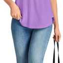 SUNNEGOO Womens Summer Tank Tops Sleeveless Dressy Casual Shirts Loose Fit Tunic Business Work Blouses Basic Trendy Outfits (Purple, L)