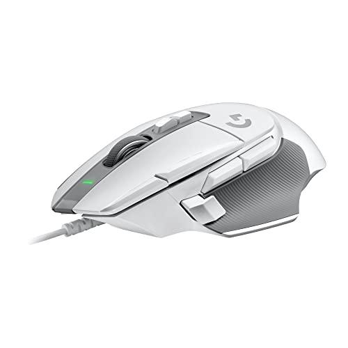 Logitech G502 X Wired Gaming Mouse - LIGHTFORCE hybrid optical-mechanical primary switches, HERO 25K gaming sensor, compatible with PC - macOS/Windows - White 