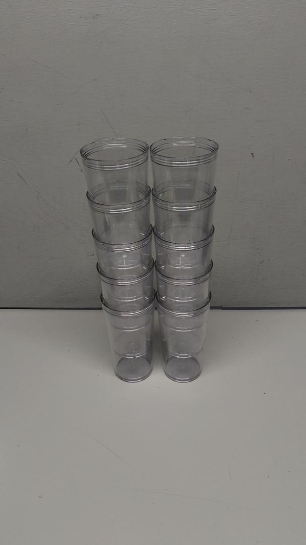 Glass Plastic Cups (Pack Of 10)