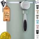 Veken Coffee Canister, 39OZ Large, Airtight Stainless Steel Food Storage Container for 2.2lbs Coffee Beans, Ground, Sugar, Tea, Flour, Cereal, Kitchen Bar Accessories with Date Tracker & Scoop, Green