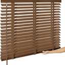 2" Cordless Real Wood Blinds for Indoor Windows, Rose Wood, 36" W x 64" H