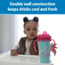 Dr. Brown's Milestones Insulated Hard Spout Sippy, Spill Proof Cup with Handles for Toddlers, 2-Pack, Pink, 10 oz/300 mL, BPA Free, 12m+
