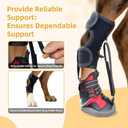 Strap-On Drop Foot Brace (No Knuckling Boot Brace) for Dogs Dog Knee Pads,Corrective Dog Shoes to Safely Lift Toes for Foot Issues, Arthritis, and improving Walking gait in Dogs (L)