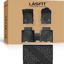LASFIT Floor Mats & Cargo Liner for Ford Bronco 4-Door Carpet Floor Only 2026 2025 2024 2023 2022 2021 All Weather TPE SUV Trunk Mat Custom Fit Cargo Area Mat, 1st+2nd Row+Trunk Liner Full Set