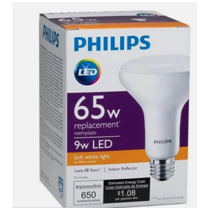 Philips 65W Equivalent LED BR30 Soft Flood Light Bulb Dimmable Soft White 3 Pack