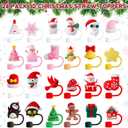 3D Advent Calendar 2025 Straw Covers Christmas 24 Days of Surprise with 10mm Straw Toppers Compatible with Stanley 30 Oz 40 Oz Tumbler Cup for Christmas Xmas Holiday Countdown Calendar Gift