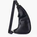 KPYWZER Vintage Leather Sling Bag Backpack for Men Crossbody Shoulder Chest DayPack Backpacks