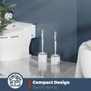 Holaloha Toilet Brush, 2 Pack Toilet Brush and Holder Set Bathroom Accessories, Toilet Bowl Brush and Holder for Bathroom, White