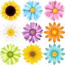 Censen 63 Pieces Sun Flower Cutouts 5.1 Inch Spring Summer Bulletin Board Paper Decorations Creative Springtime Flowers Wall Decals for Wall Summer Bulletin Board for Birthday Party(Classic)