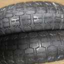 Cenipar 13" Flat-Free Tire and Wheel for 13"Garden Cart Tire Replacement with 5/8" Axle Borehole, 2.1" Offset Hub, 3.15" Wide Tires Used for Wheelbarrow Garden Cart and Trolleys, 2-Pack