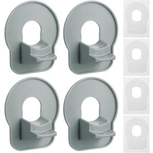 Shimeyao 4 Pack Swimming Pool Pipe Holders Plastic Above Ground Swimming Hose Support Brackets with Tape Pool Hose Support Bracket for Preventing Pipes Sagging Accessory