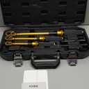 1/4 3/8 1/2-inch Drive Click Torque Wrench, 8Pcs Torque Wrench Set 10-230in.lb, 5-50ft.lb, 10-180ft.lb with Adapters, 3% Accuracy, 72-Tooth Dual Scale Torque Wrenches for Bike, Moto, Car Repair