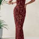 BTFBM Women Spring Dresses 2025 Elegant Wedding Guest Dresses Bodycon Tube Maxi Dress Split Floral Cocktail Dress (XXL)