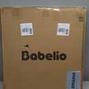 Babelio Baby Gate with Adjustable Cat Door,29-43" Auto Close Durable Pet door for Stairs,Doorways and House,Pressure Mounted,Easy Install,Effortless Walk Thru,White