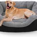 INVENHO Large Dog Beds Large Sized, Washable Orthopedic Warming Soft Sleeping Durable with Anti-Slip Bottom
