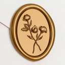 UNIQOOO Wax Seal Stickers - 3D Floral Oval Shape Wedding Invitation Envelope Seal Stickers, 50 Pcs Antique Gold, Perfect for Invitations, Christmas, Gift Wrapping