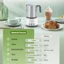 Maestri House Milk Frother, 4-in-1 Electric Milk Steamer and Frother, 16.9OZ 600W Smart Touch Control Hot and Cold Foam Maker, Memory Function for Latte, Cappuccinos, Warm Milk, Hot Chocolate Milk