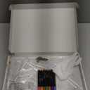 LED Drawing Board -13.7'' X 10" Doodle Glow Board for Christmas Gift, Room/Store/Festival,etc. with 4 Modes & 7 Colors, LED Glow Drawing Board with Adapter, 7 Markers & Tracing Paper