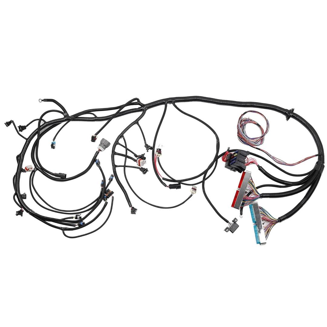 Dasbecan 4L80E DBC LS Standalone Wiring Harness Compatible with 1997-2006 GM LS1 Vortec Engines 4.8L 5.3L 6.0L Drive by Cable, EV1 Fuel Injector Connector, with Wiring Guide Manual