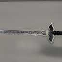 Sword Valley Elegant Ornamental Blade with Scabbard - Stainless Steel Construction | 119cm/46.85" Overall Length | Leatherette Accents | for Display & Collection (Kirito Long Sword Steel)