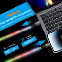USB C to USB C Cable, 60W RGB Colorful Gradual LED Light up Type C Fast Charging Cable for iPhone 15/15Pro/ 15Plus/15ProMax MacBook Pro 2020, iPad Pro 2020, iPad Air4, Samsung S23+/S23 Ultra (6 FT)
