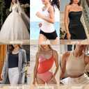 ChinEluviis Sticky Bra Invisible Breast-Lifting Silicone Pasties Adhesive Bras for Women Backless Dress (Beige, M)