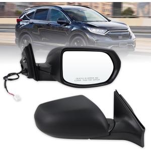 Right Passenger Side Mirror Compatible With 2017 2018 2019 2020 2021 2022 Honda CRV With Manual Folding Power Glass Black Replace#76201TLCA21(3Pins)
